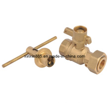 Brass Lockable Ball Valve for Water Meter